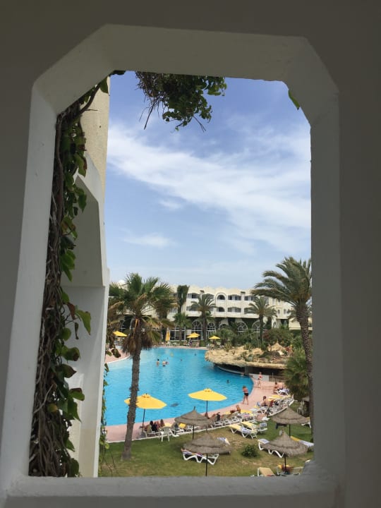 Poolblick von Balkon  Mahdia Beach & Aquapark