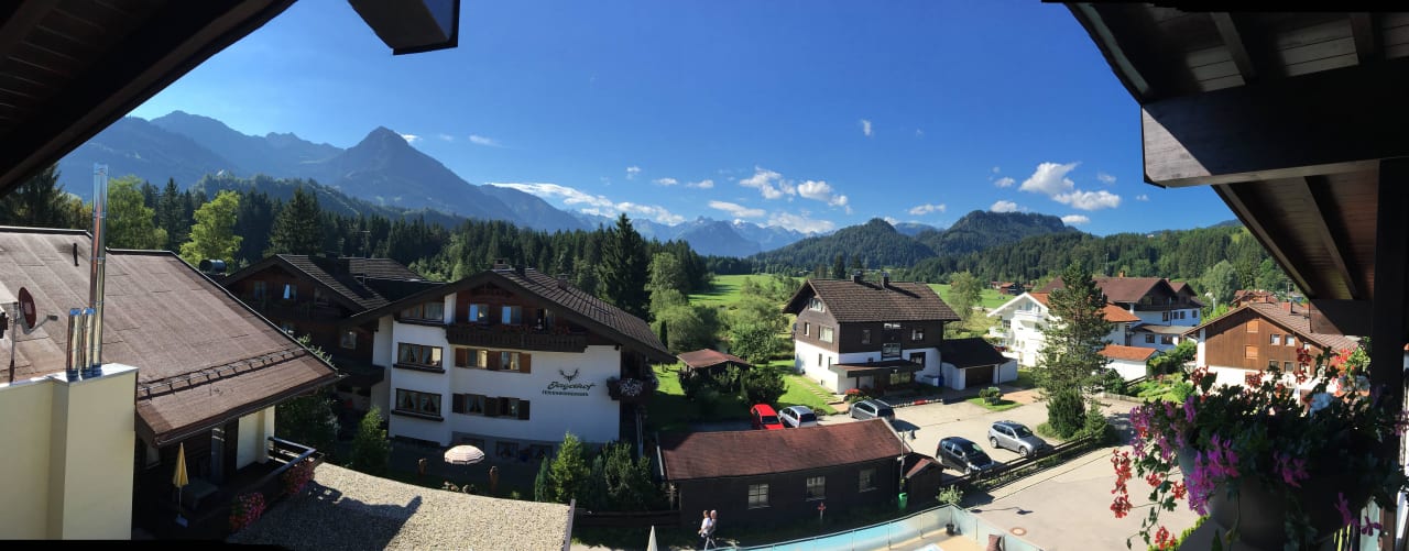 Blick vom Balkon Parkhotel Burgmühle
