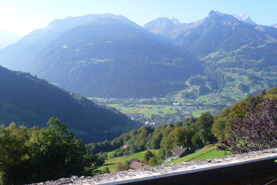 Aussicht von der Terrasse Hotel Fernblick Montafon