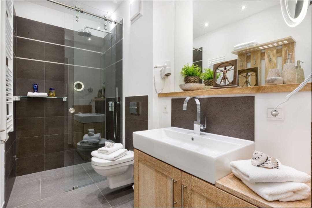 Badezimmer 2 Apartments Parkvilla Mathilde by Callsen