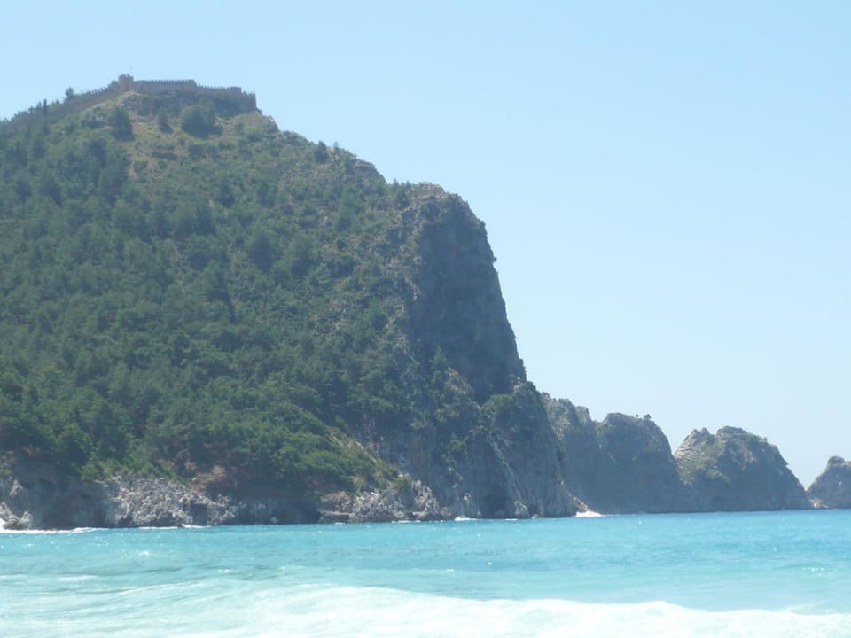 Widok z plaży Hotel Aslan City Kleopatra