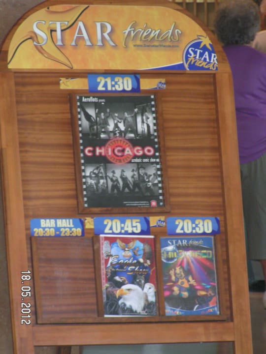 Mitteilung für Hotelgäste was Abends los ist Iberostar Waves Las Dalias