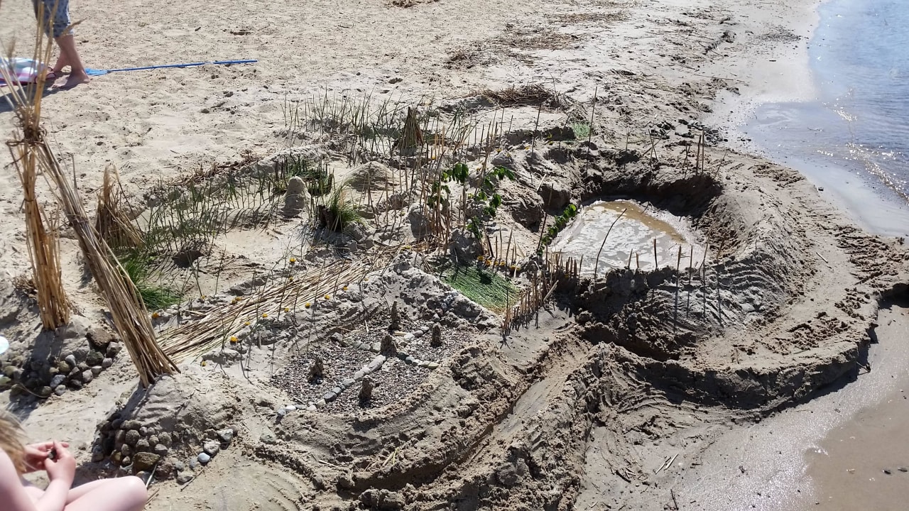 Coole Sandburgen kann man dort bauen Ferienpark Müritz