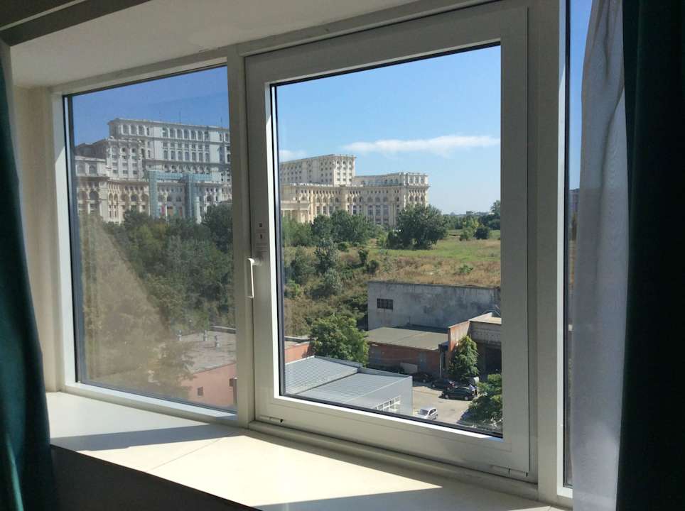 View from hotel room of Parliament Palace Continental Forum Bucuresti Palatul Parlamentului