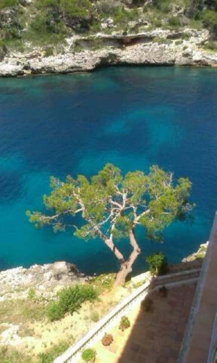 Vom Balkon nach unten fotografiert Villa Sirena