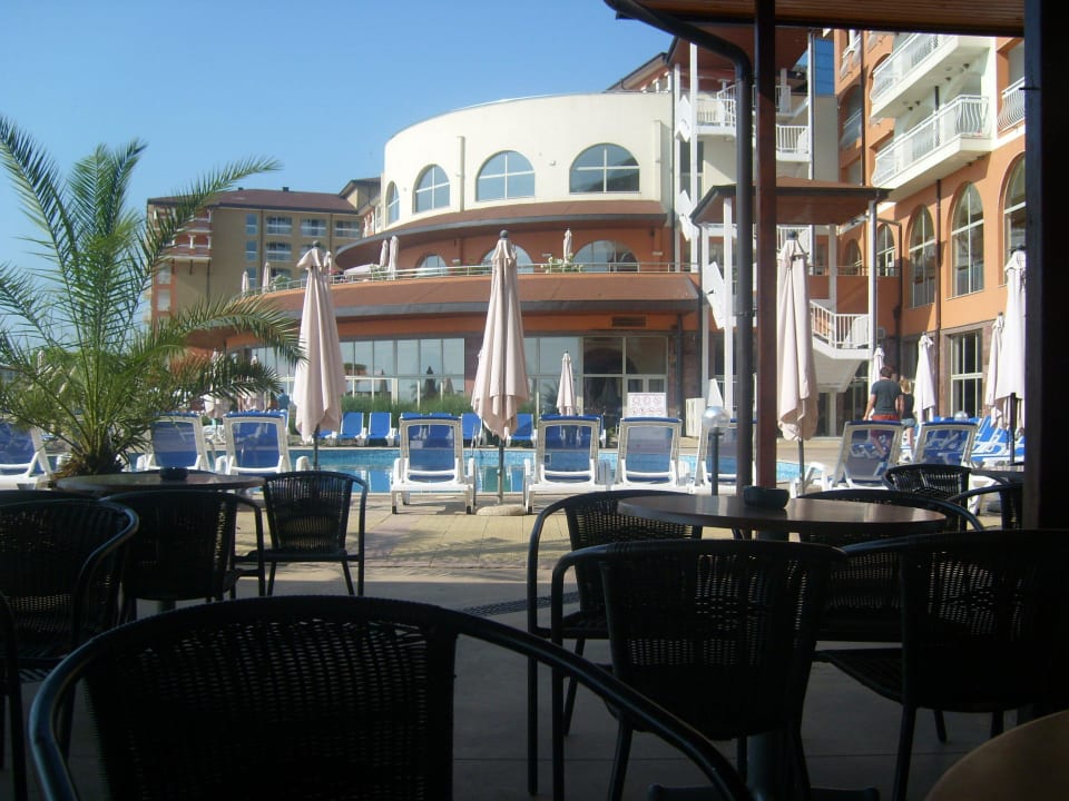 Blick über dem kinderpool zur lobby Sol Luna Bay