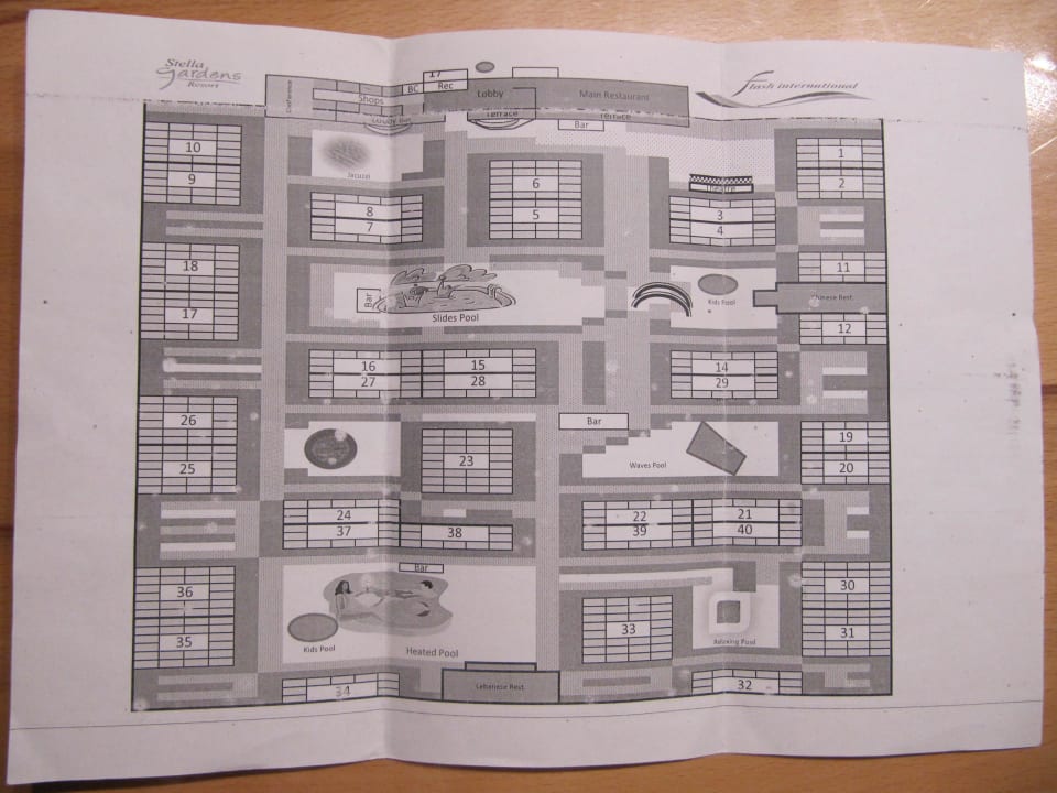 Übersichtsplan des Hotels, wir waren im Block 24 Stella Garden Resort & Spa, Makadi Bay