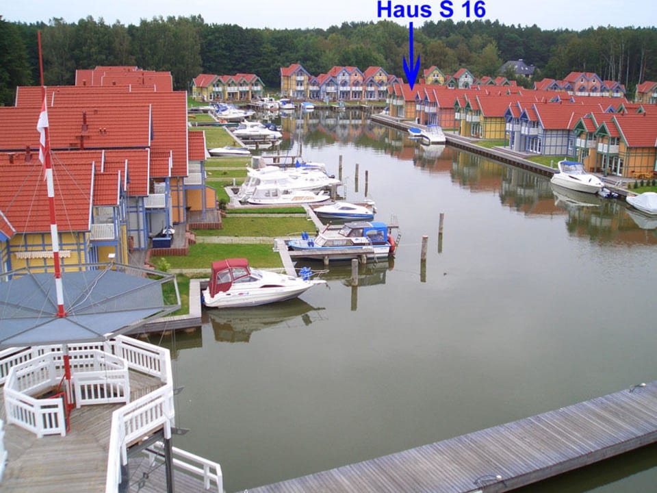 Ausblick Hafendorf Rheinsberg Ferienhaus Merker S 16