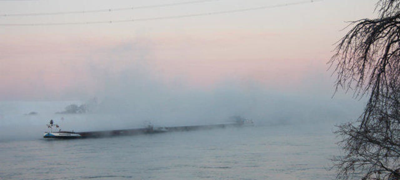 Winteraussicht 2013 Hotel Baumberger Rheinterrassen