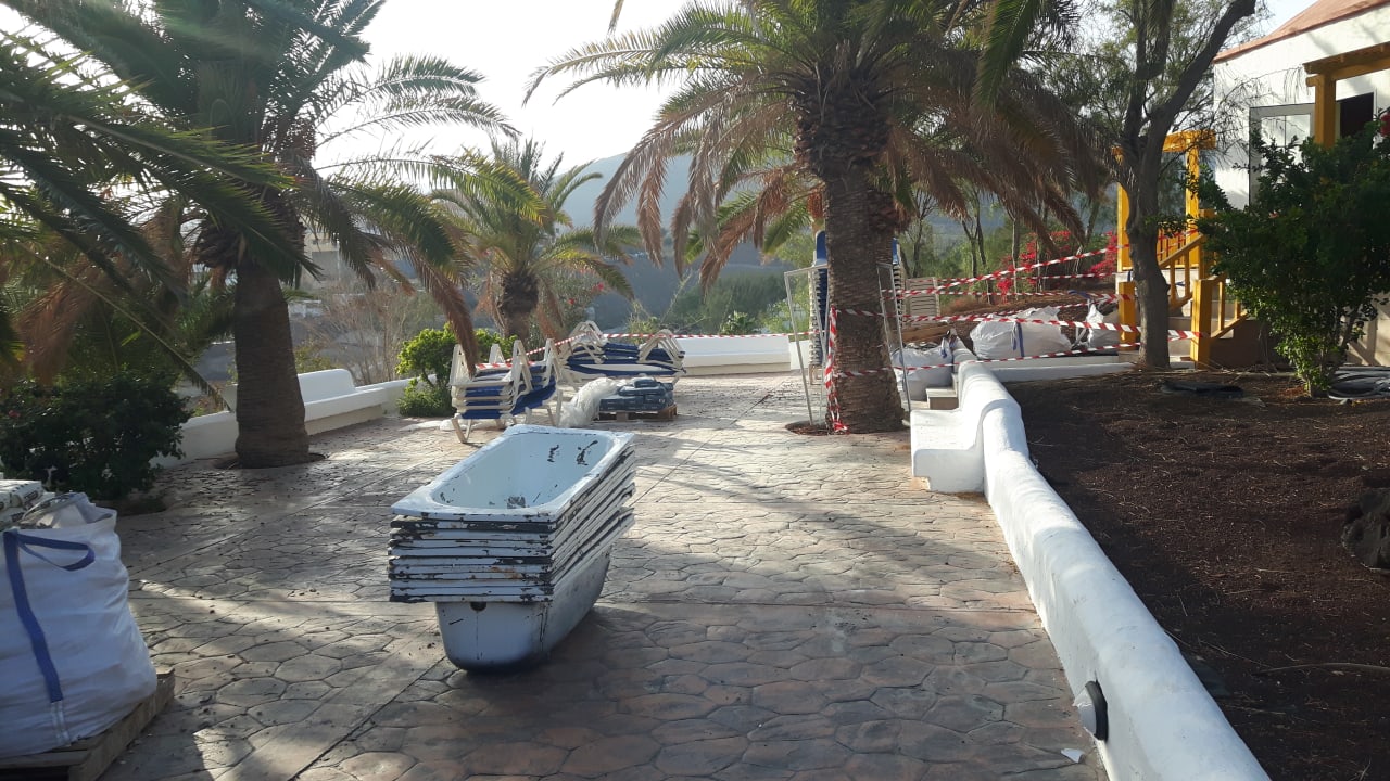 Baustellenhilfsmittel Renovierung Bungalows 5 Aldiana Club Fuerteventura