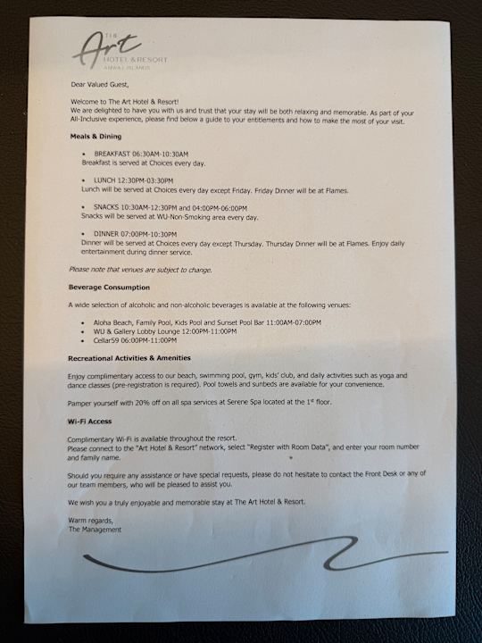 Sonstiges The Art Hotel & Resort