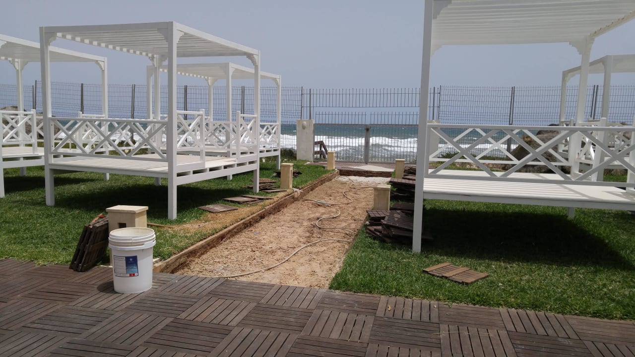 Bei der Beachbar - alles nicht in Betrieb Iberostar Selection Royal El Mansour
