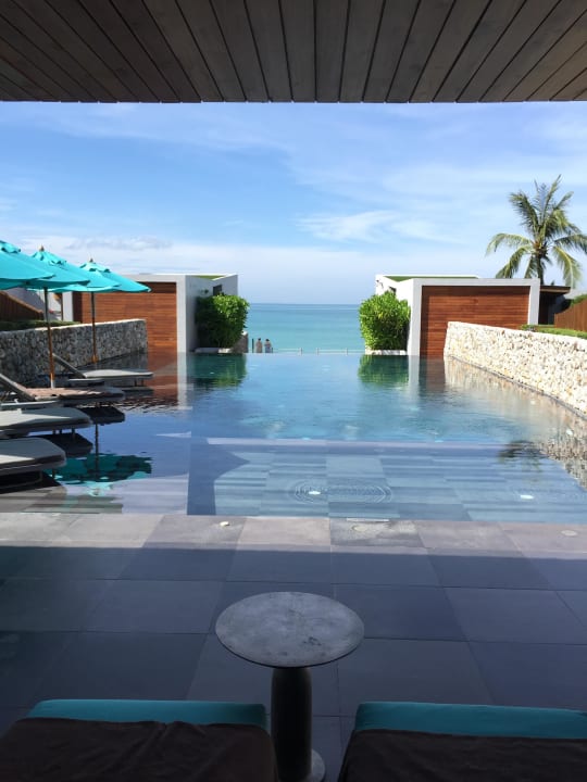 Allgemeiner Pool mit Blick aufs Meer Casa de La Flora