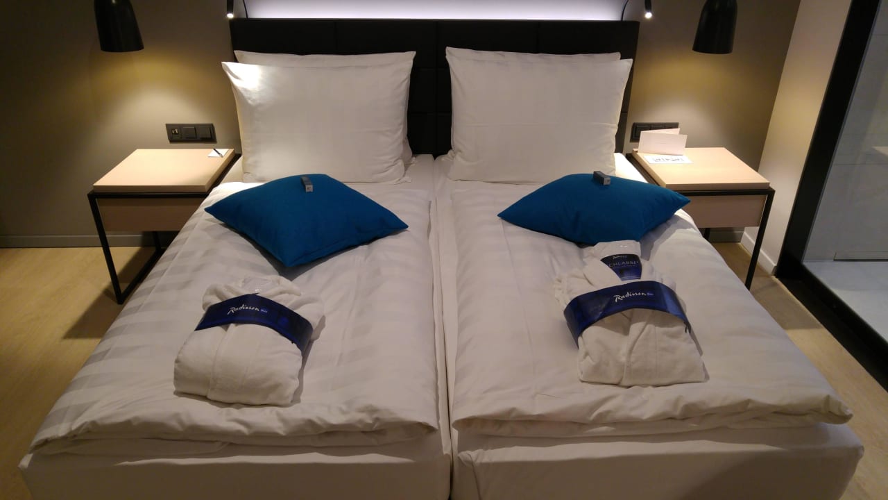 Hergerichtetes Bett Radisson Blu Hotel, Mannheim