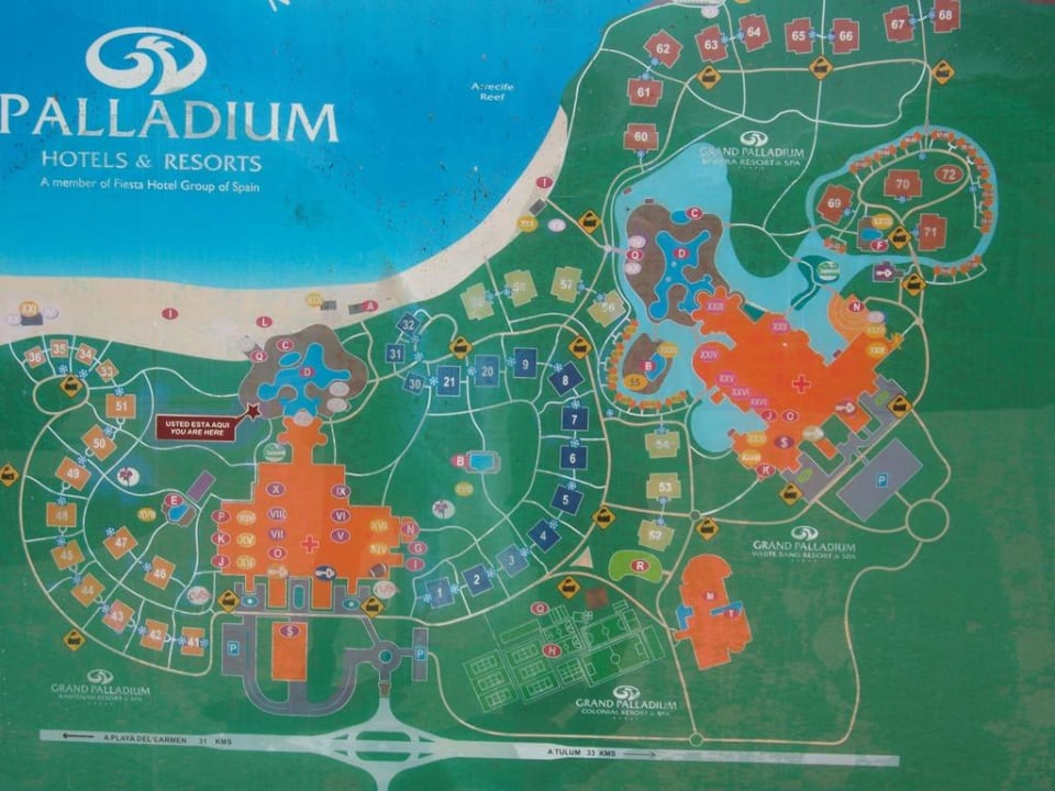 Karte der Anlage Grand Palladium Select White Sand Resort & Spa