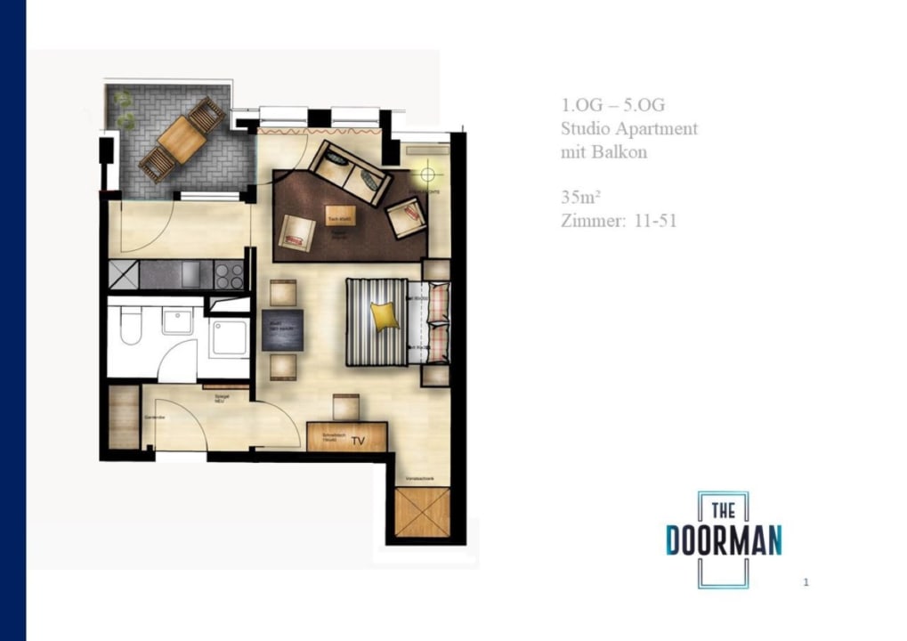 Zimmer The Doorman Welle Frankfurt am Main