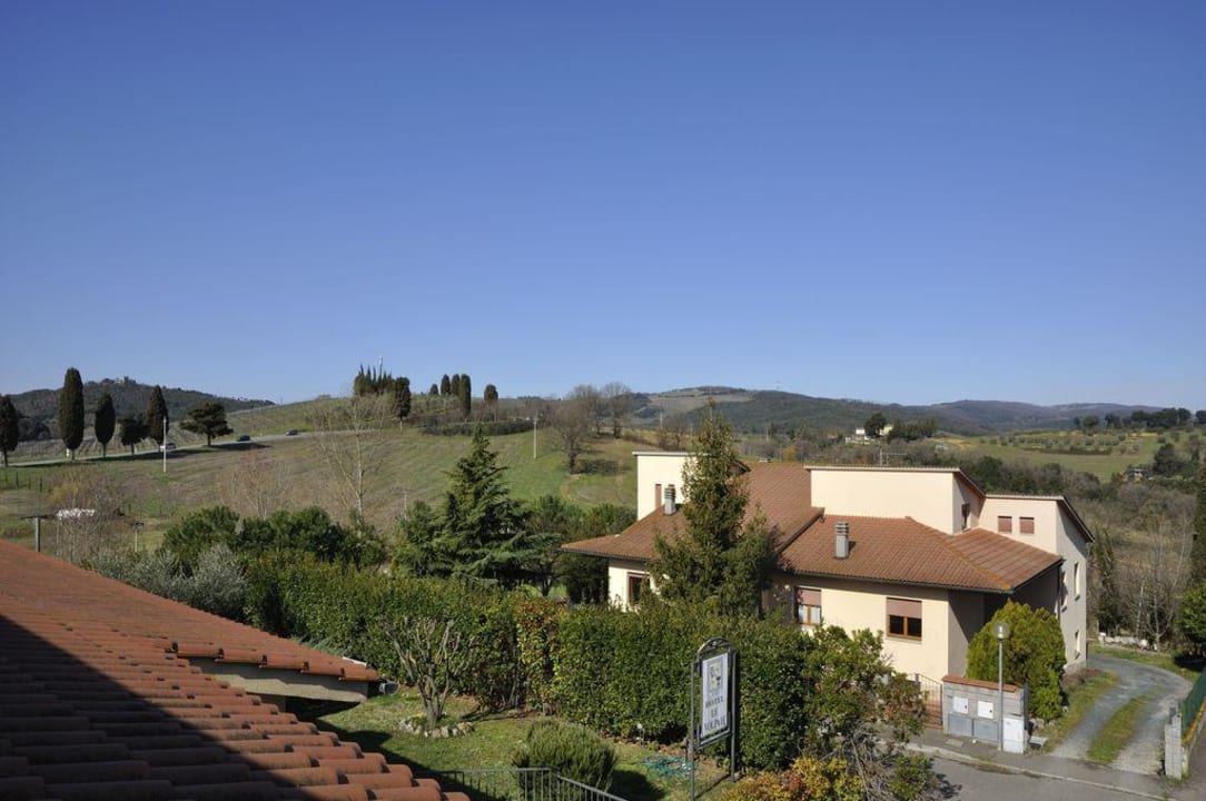 "Ausblick aus der Loggia" Hotel Le Volpaie (Colle Val d'Elsa