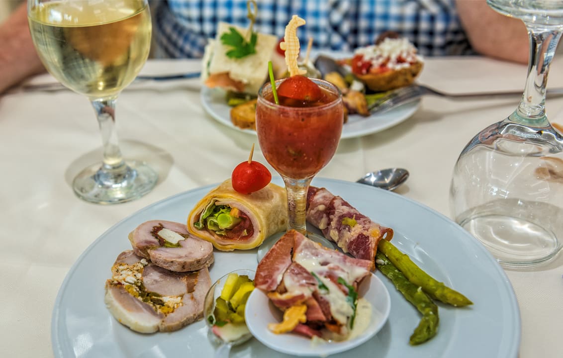 Große Klasse das Vorspeisen- Büfett Rhodos Horizon Resort