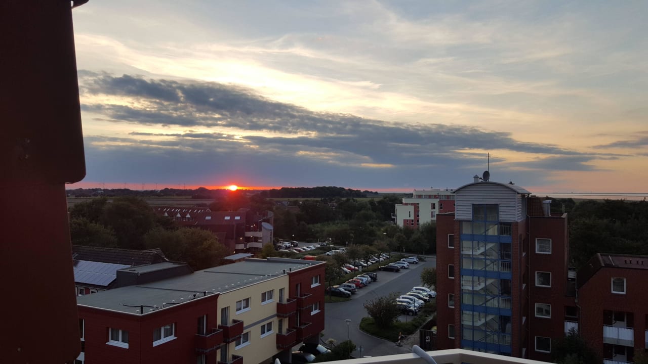Aussicht vom Zimmer Richtung Festland Upstalsboom Hotel am Strand