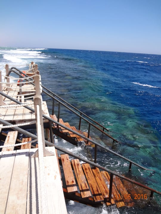 Einstieg vom Steg Novotel Marsa Alam Beach Resort