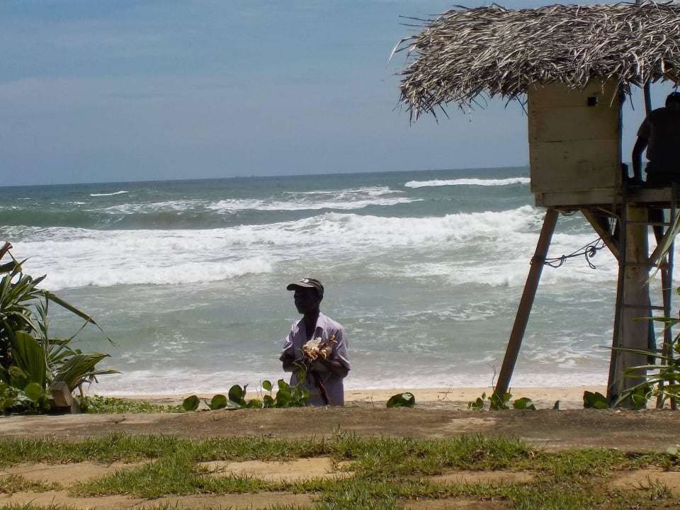 Immer sehr hohe Wellen Hotel Koggala Beach
