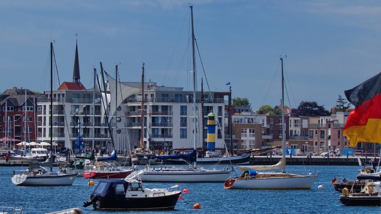Außenansicht Apartmenthaus Hafenspitze Ap. 10 - Borbyblick