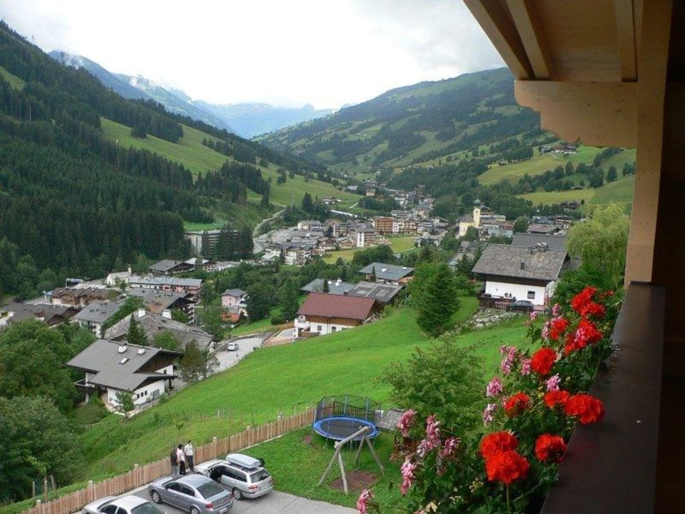 Blick ins Tal vom Balkon Hotel Vorderronach