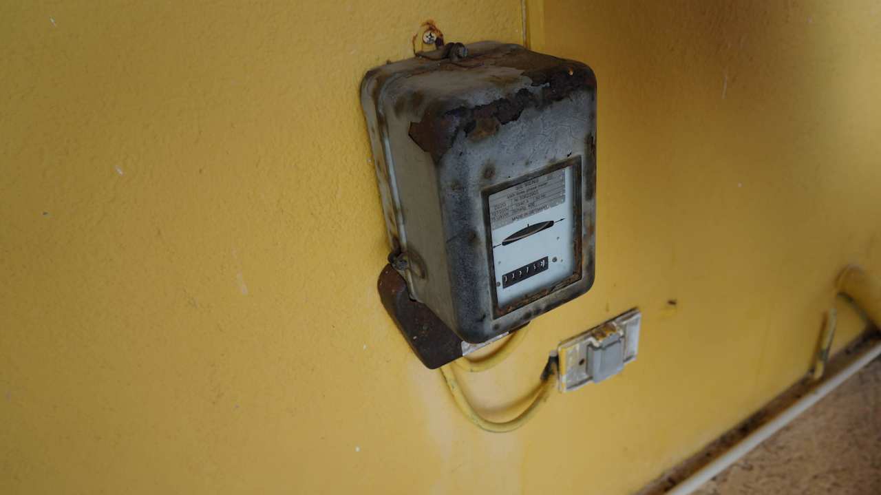 Stromzähler auf der Terrasse Watapana Appartements