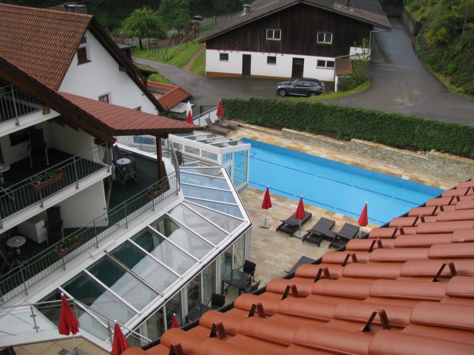 Ausblick vom Adlerhorst (5. Stock) Naturparkhotel Adler