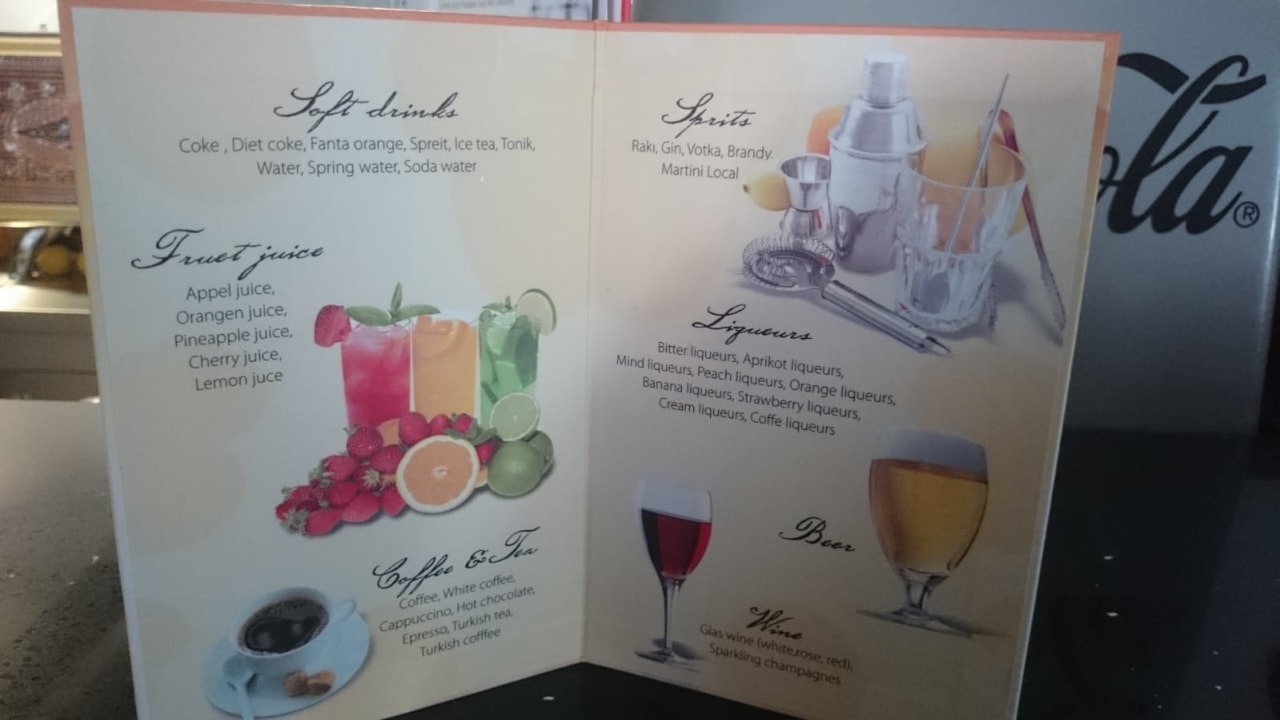 A.I. Karte sehr übersichtlich Coktails kosten Side Aquamarin Resort & Spa