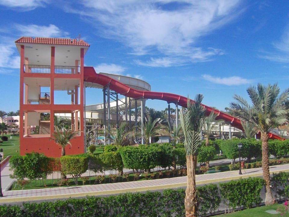 Ausblick auf die Wasserrutschen Pickalbatros Palace Resort