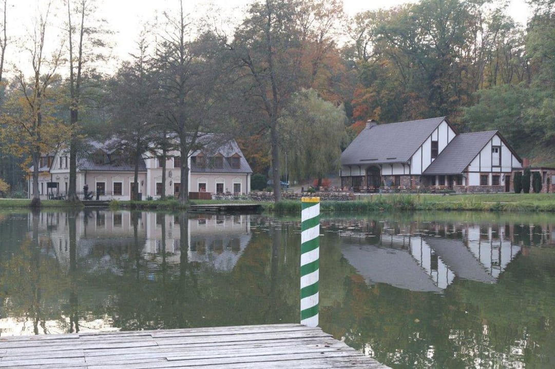 Blick auf die beiden Restaurants  Hotel Gut Klostermühle