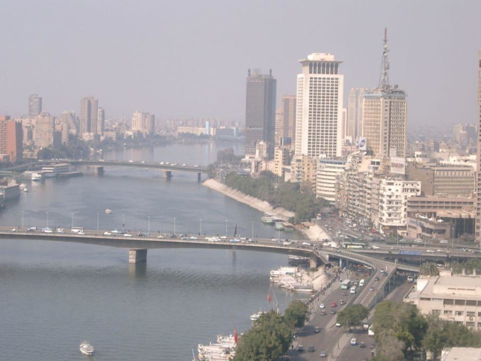 Ausblick auf die Hotels Nil Hilton/Rames Hilton Hotel InterContinental Cairo Semiramis