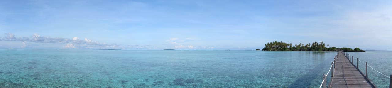 Aussicht vom Steg Nunukan Island Resort