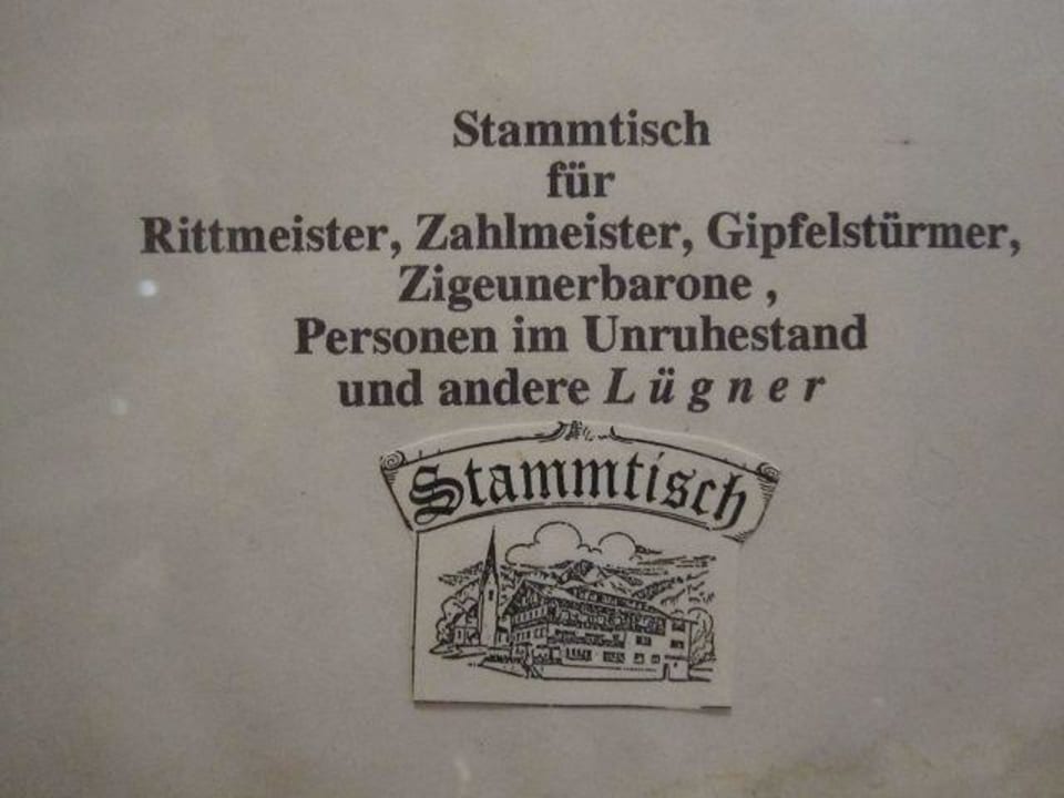 Stammtisch Hotel Tradizio