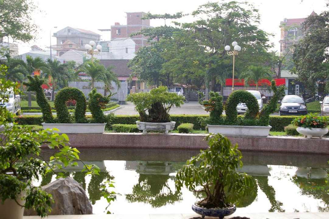 Blick ins Grüne Hotel Huong Giang