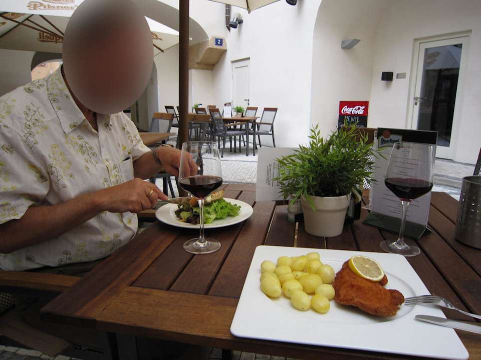 Dinner at terrace bar Hotel Golden Angel