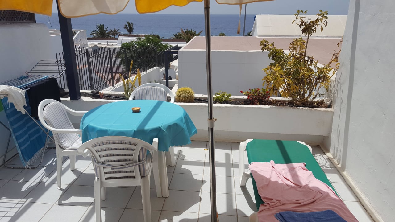 Terrasse und Aussicht von Nr. 21 Bungalows & Appartements Playamar