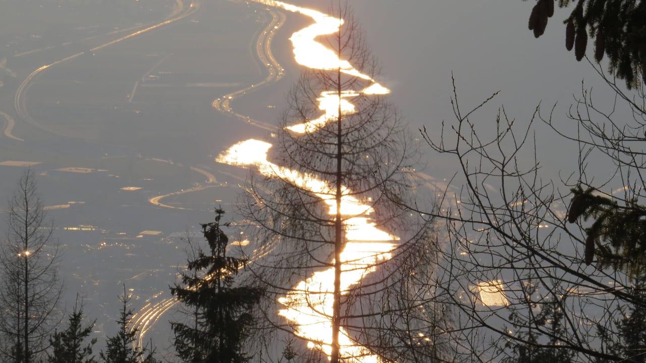 Blick in das Inntal vom Balkon Hotel Inntaler Hof