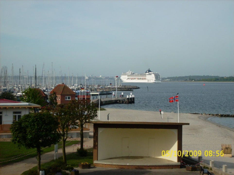 Blick vom Balkon Hotel Laboe