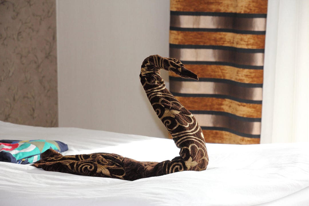 Schöne Dekoration von den Zimmermädchen  Hotel Sultan of Side