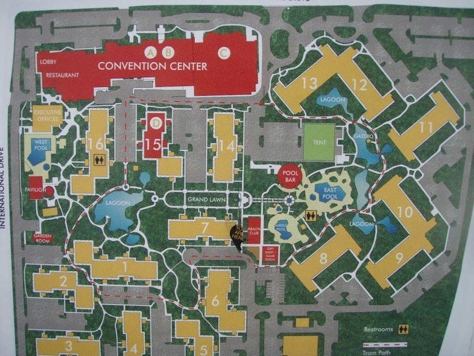 Hotelanlage auf der Karte Wyndham Orlando Resort International Drive