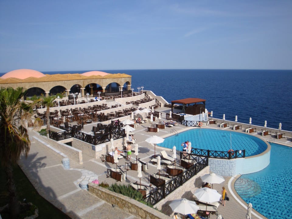 Restaurant Athena und Pool Hotel Kalithea Horizon Royal