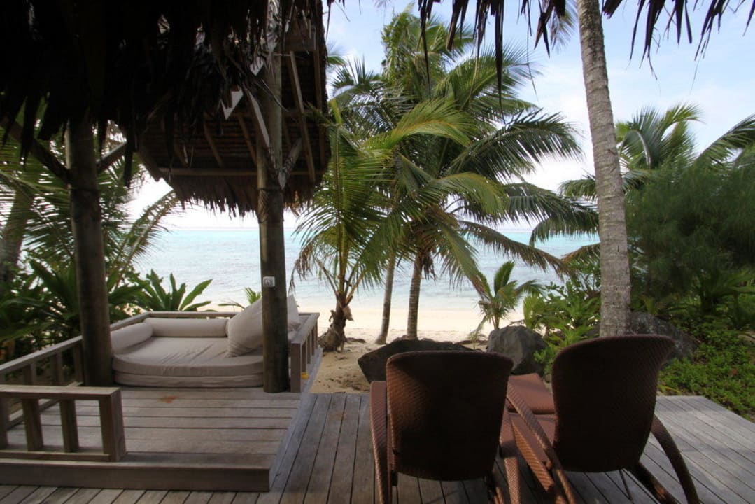Terrasse der Villa Hotel Little Polynesian