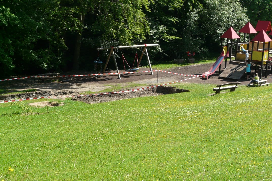 Baustelle am Spielplatz Rhön Park Aktiv Resort