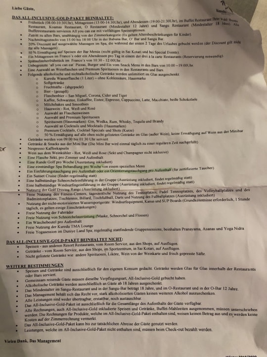 Sonstiges Kuredu Island Resort & Spa