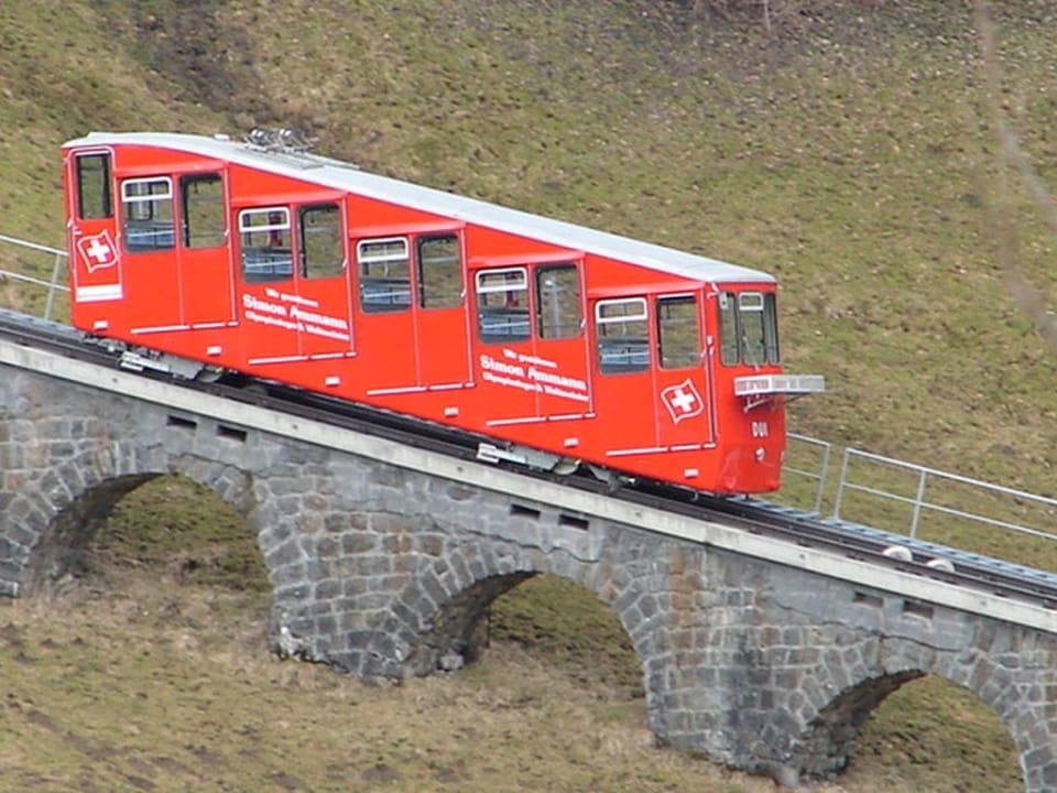 Blick vom Balkon auf Chäserrugg-Bahn Hotel Sternen