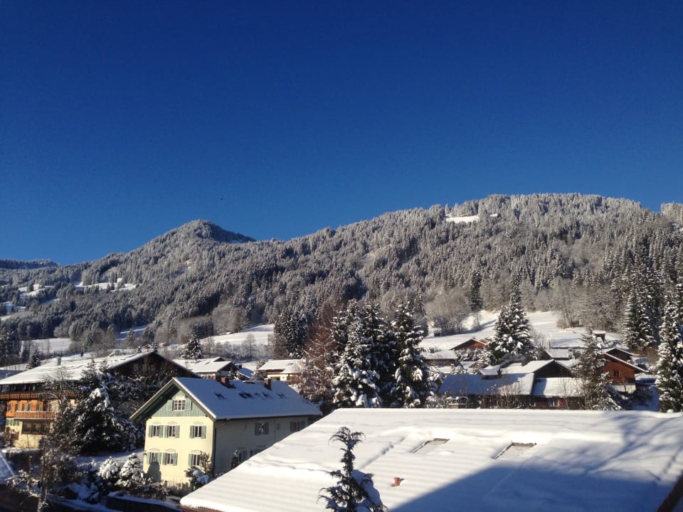 Blick aus dem Zimmer Gästehaus Hörnerblick