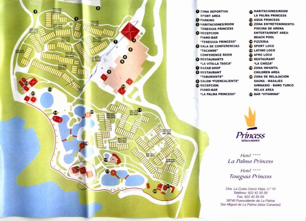 Hotel Prospekt, zur Orientierung La Palma Princess