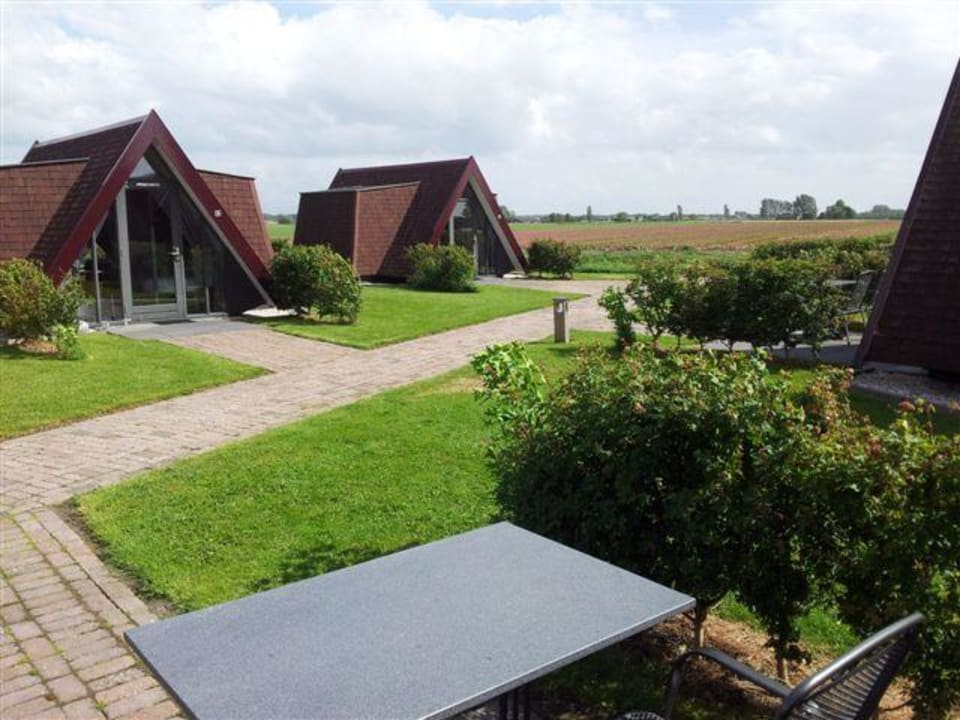 Blick aus dem Hotelhäuschen Hotel Restinn Andijk